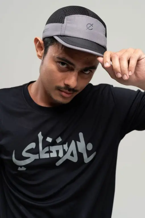 BLACK GREY MESH CAP — 5