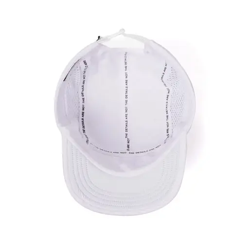 All White Olympic 5 Panel Mesh Cap — 5