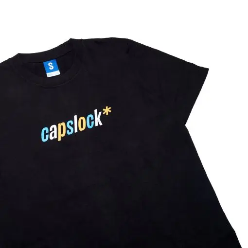 Black Capslock Tee — 3
