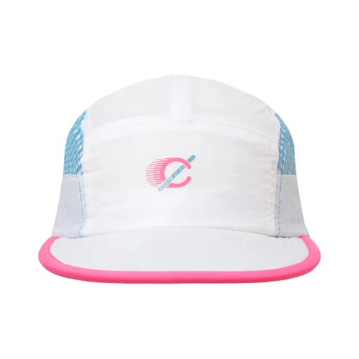 Motion White/Pink Turf 5 Panel Meshcap — 2
