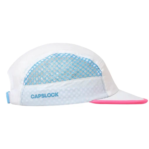 Motion White/Pink Turf 5 Panel Meshcap — 3
