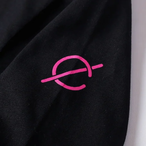 For Her Alecia Cotton Logo Tees Black — 4