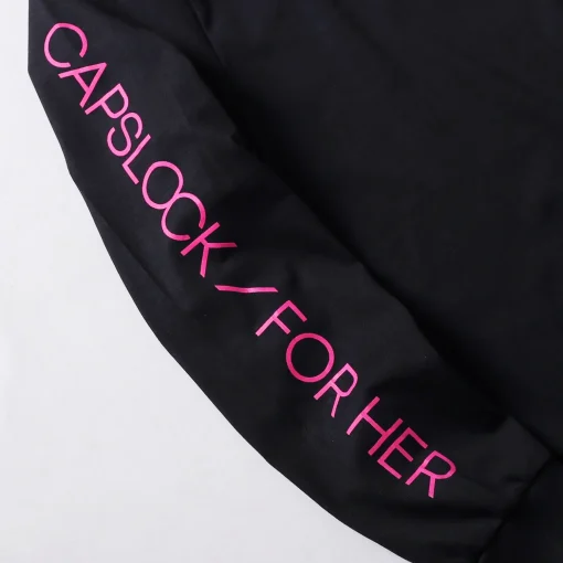 For Her Alecia Cotton Logo Tees Black — 3